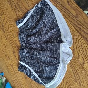 Reebok Black and White Athletic Shorts Performance